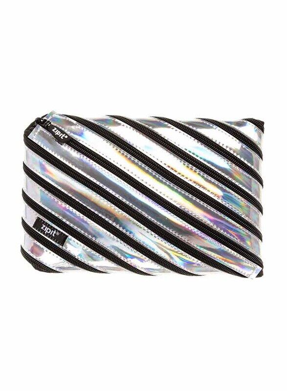 

Zipit Metallic Big Pencil Case, Metallic Silver