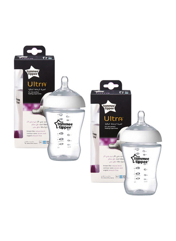 

Tommee Tippee Ultra Bottle Set, 2 Pieces, Clear
