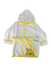 ديزني ويني ذا بو روب حمام بغطاء رأس للأطفال، لعمر 6 - 36 شهر، أبيض/أصفر