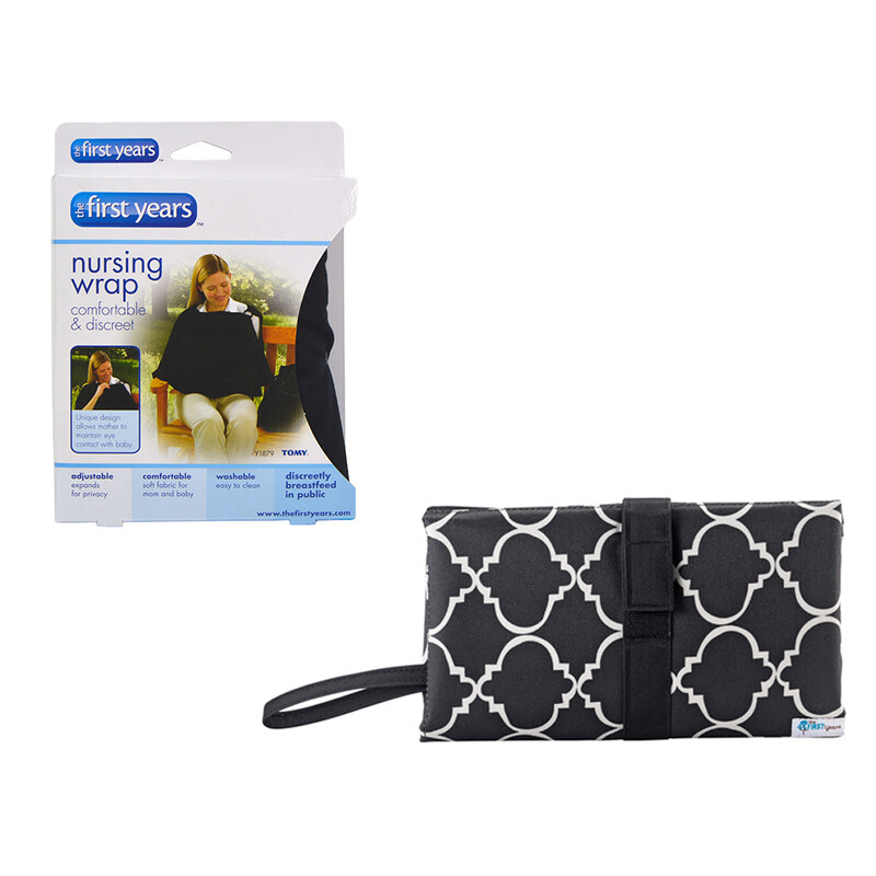 

The First Years Nursing Privacy Wrap Black with Changing Clutch, Black