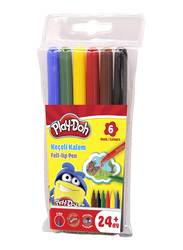Play-Doh 6-Piece Felt-Tip Pen Set, Multicolour