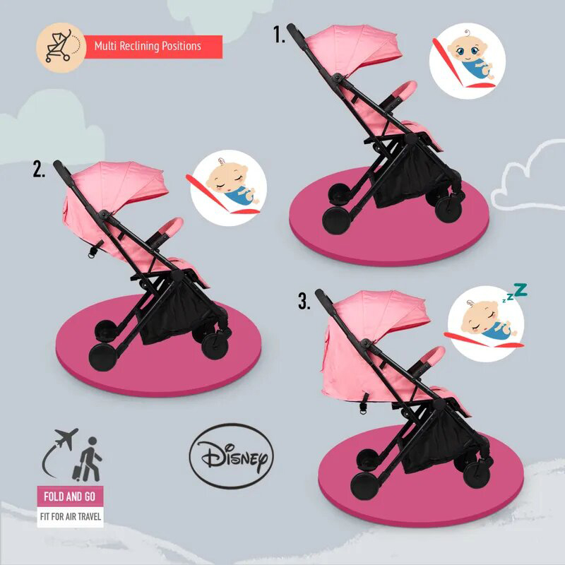 Disney Princess Baby Stroller, Pink/Black