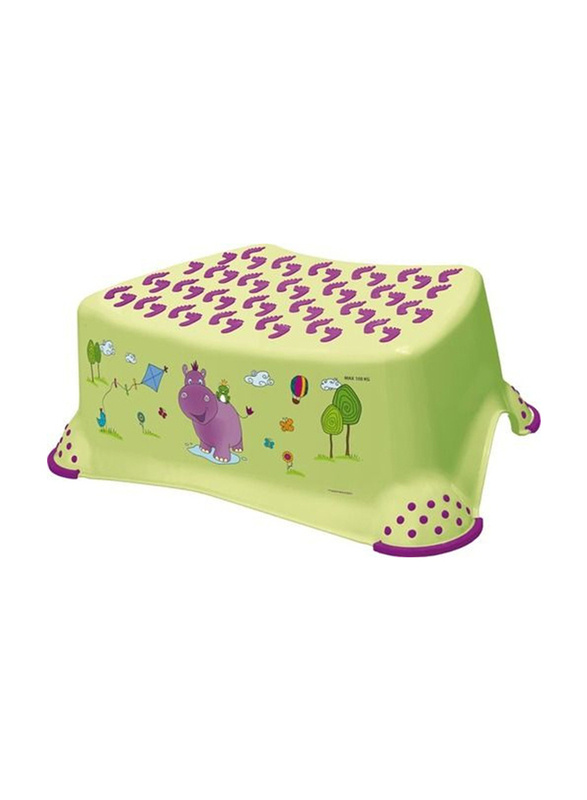 Keeper Baby Hippo Step Stool with Anti Slip Function, Lime