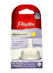 Playtex Baby NaturaLatch Nipple Medium Flow 2pc, Clear