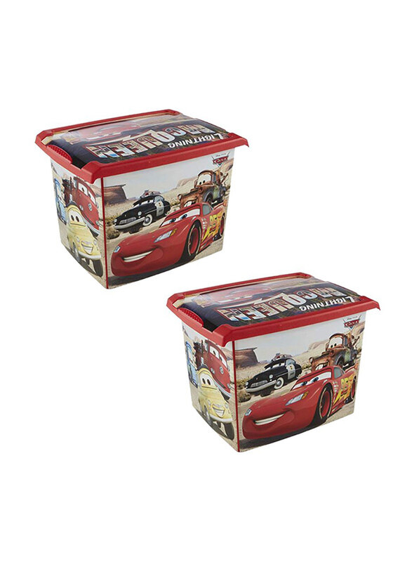 

Keeeper Disney Cars Deco Organiser Box, 20.5L + 20.5L, Red/Black