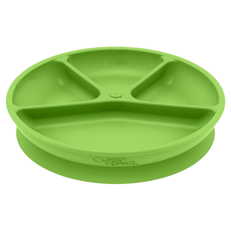 Green Sprouts Learning Plate, Green