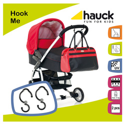 Hauck Universal Hooks for Buggies and Strollers, 2 Pieces, 0+ Months, Black