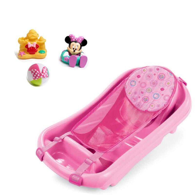 

The First Years Set Sure Comfort Tub and Minnie Bath Toys for Kids, Pink