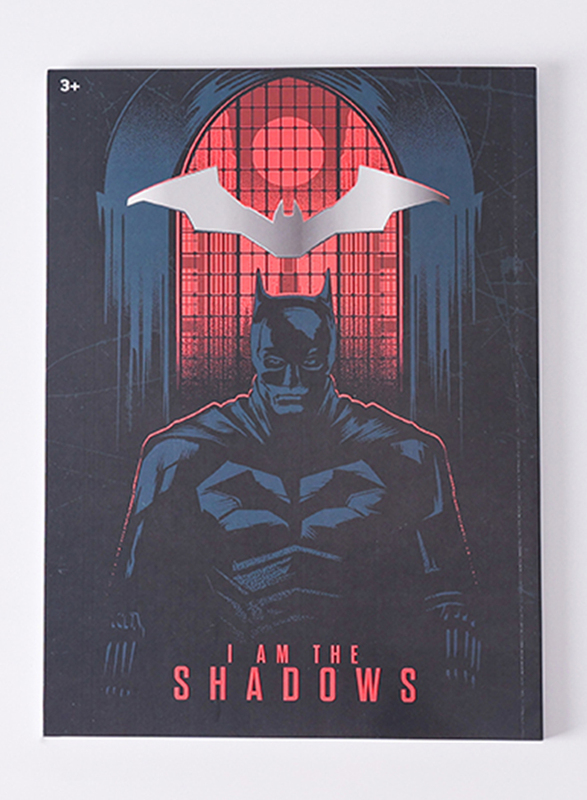 Disney Warner Bros. Batman I Am The Shadows Arabic Notebook, A4 Size, Black