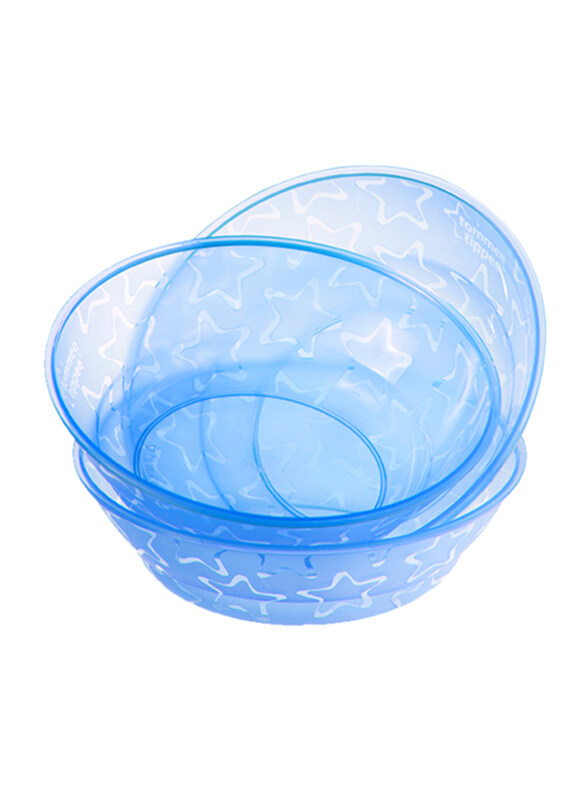 

Tommee Tippee Essentials Feeding Bowls for 6+ Months, 3 Pieces, Blue