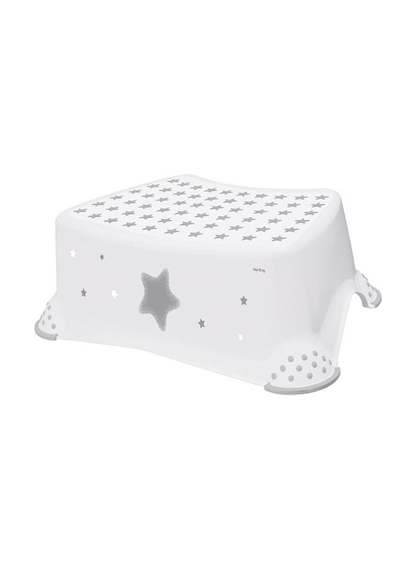 

Keeeper Step Stool with Anti Slip Function Stars, White