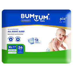 Bumtum Baby Super Jumbo Pants Style Diaper, XL, 26 Count