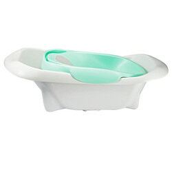 The First Years 4-in-1 Warming Comfort Bath Tub for Baby, Green/White