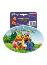 Kauffman Winnie The Pooh Car Sticker Packed In Polybag With Euro Hole, Multicolour