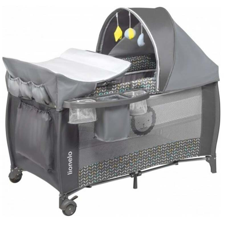 

Lionelo Sven Plus 2-in-1 Travel Bed Playpen, Grey