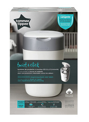 Tommee Tippee Twist and Click Advanced Nappy Bin, White