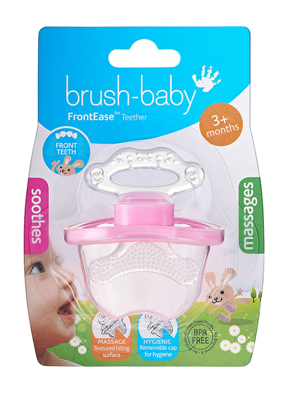 Brush Baby Front Ease Teether, Pink