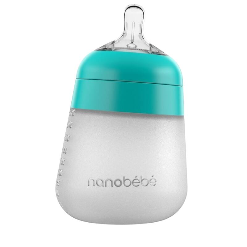 Nanobebe Flexy Silicone Feeding Bottle, 270ml, Teal