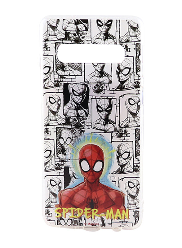 

Marvel Spiderman Samsung Galaxy S10 Mobile Phone Case Cover, White/Black