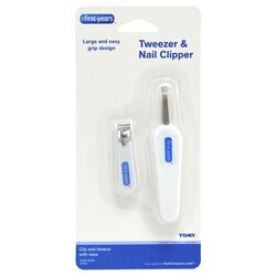 The First Years 2-Pieces Tweezer & Nail Clipper for Baby, White