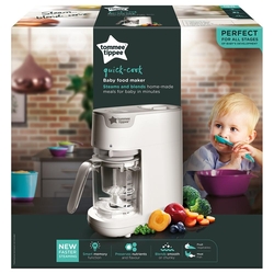 Tommee Tippee Quick Cook Baby Food Steamer Blender, White