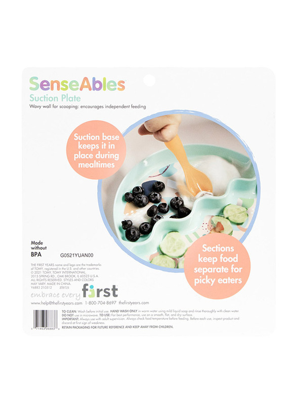 The First Years SenseAbles Suction Feeding Plate, Blue