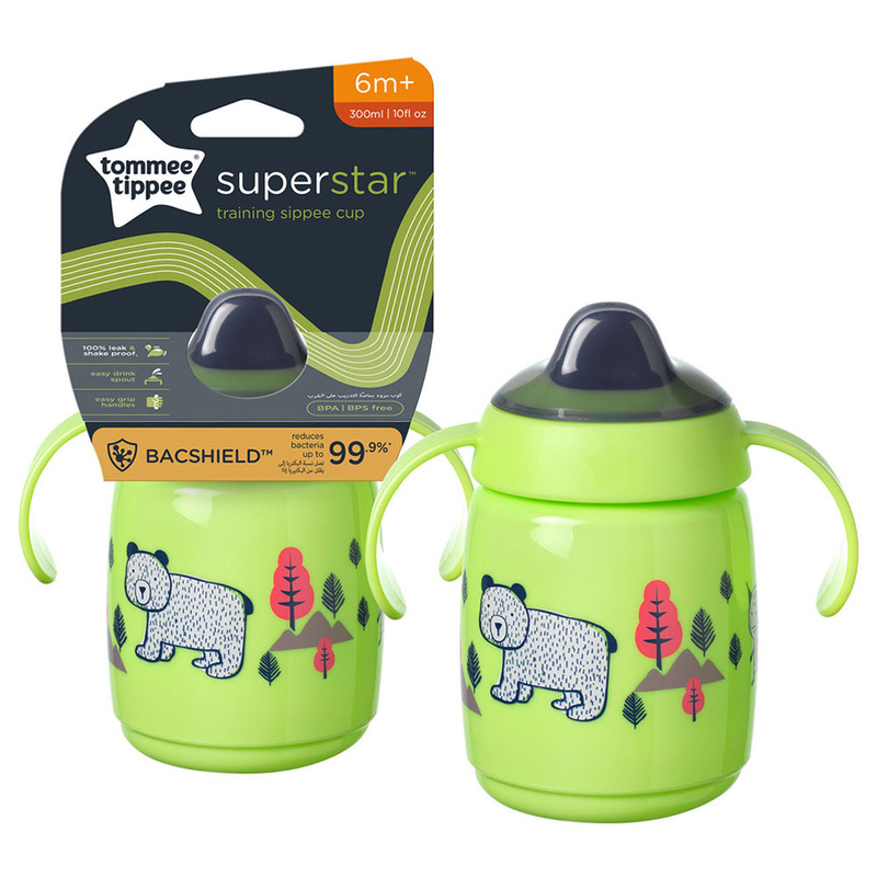 Tommee Tippee Superstar Sippee Trainer Sippy Cup, 300ml, Green