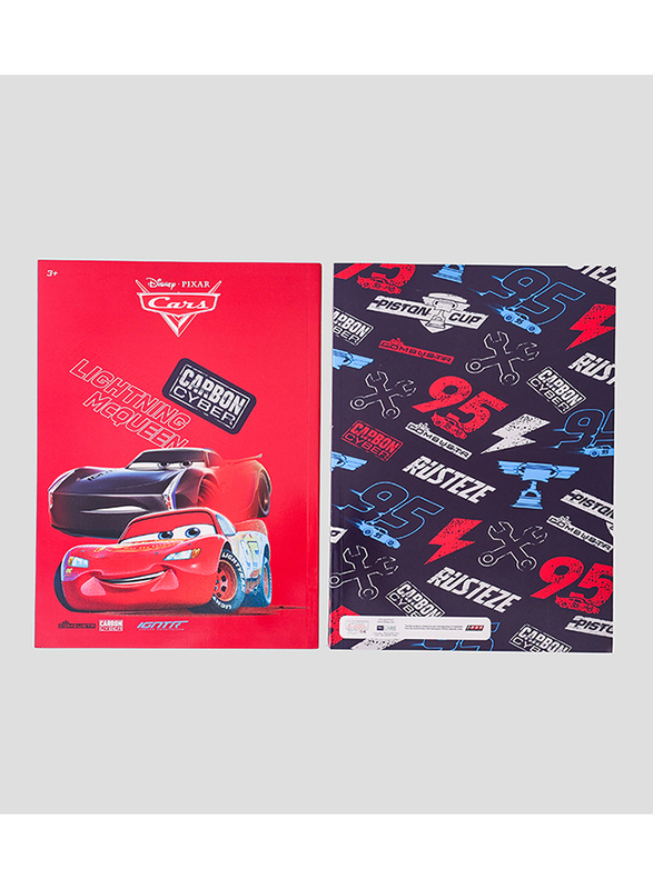 Disney Cars Super Charge Arabic Notebook, A4 Size, Red