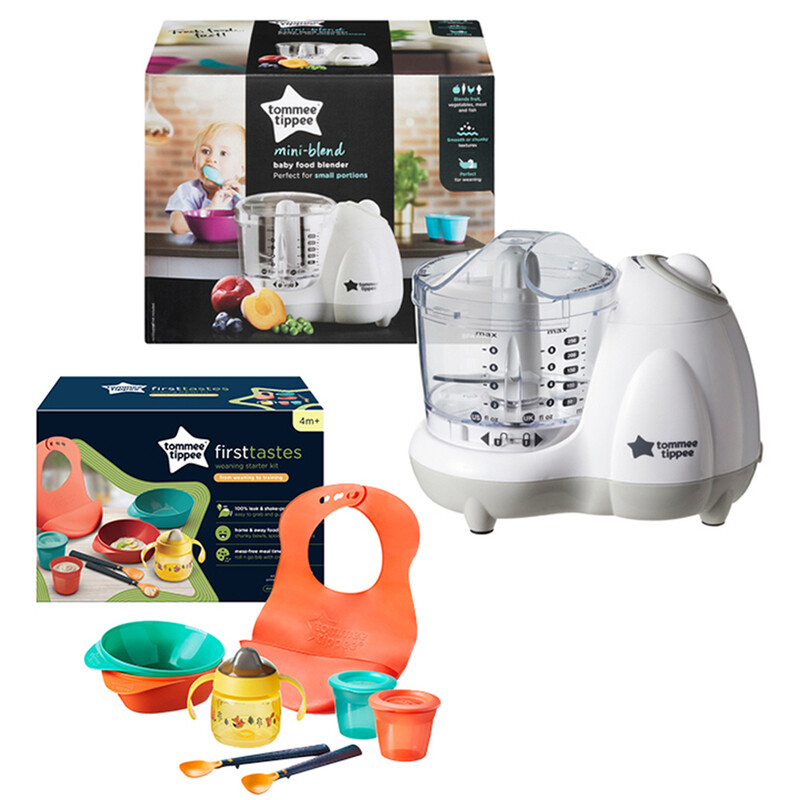 

Tommee Tippee Mini Blend Baby Food Blender & Weaning Kit, Multicolour