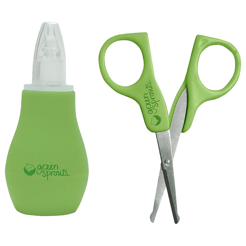 

Green Sprouts Nasal Aspirator & Baby Nail Scissors, 2-Pieces, 0+ Months, Green