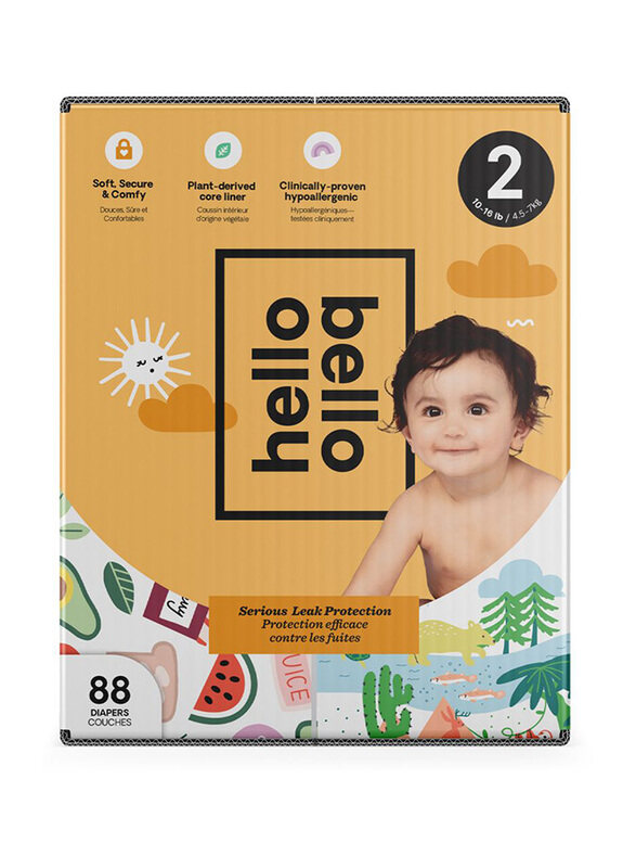 

Hello Bello Sunny Side Up & Sleepy Sloths Club Good Night Diapers, Size 2, 4.5-7 kg, 88 Count