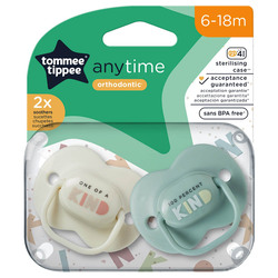 Tommee Tippee Anytime Soother, 2 Pieces, Blue