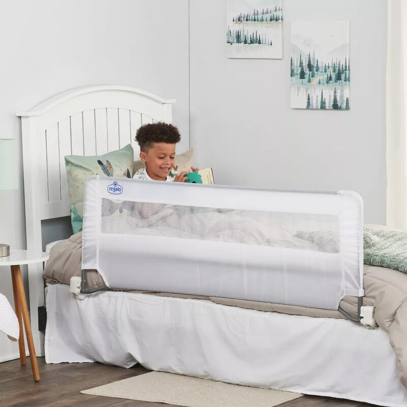 

Regalo Extra Long Swing Down Bed Rail, White