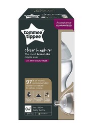 Tommee Tippee Closer to Nature Feeding Bottle, 260ml, Clear