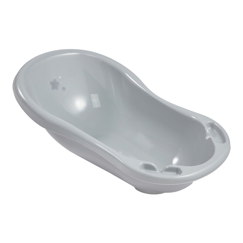 

Keeeper Stars Star Bath Tub with Plug for Baby, Grey