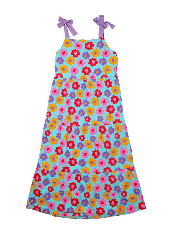 

Aiko Floral Design Trendy Dress for Girls, 4-5 Years, Multicolour