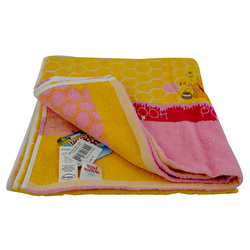 Disney Jacquard Towel For Kids Unisex, Yellow/Pink