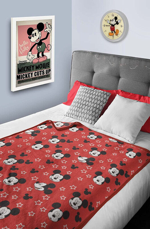 

Disney Mickey Mouse Flannel Blanket, Red