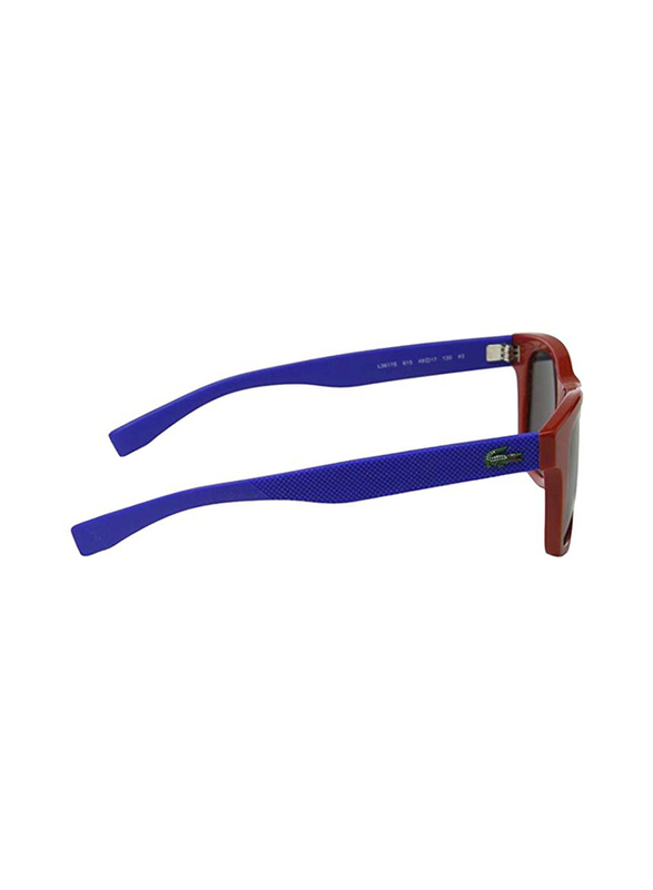 Lacoste Full Rim Square Red Sunglasses for Kids, Grey Lens, LA-L3617S-615, 48/17/130