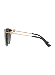 Bvlgari Polarized Full Rim Round Black Sunglasses for Women, Grey Gradient Lens, BV8201B-501/T3, 55/18/140
