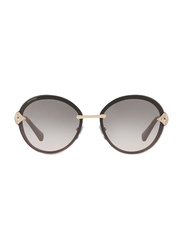 Bvlgari Full Rim Oval Gold Sunglasses for Women, Grey Gradient Lens, BV6101B-20148G, 61/15/135