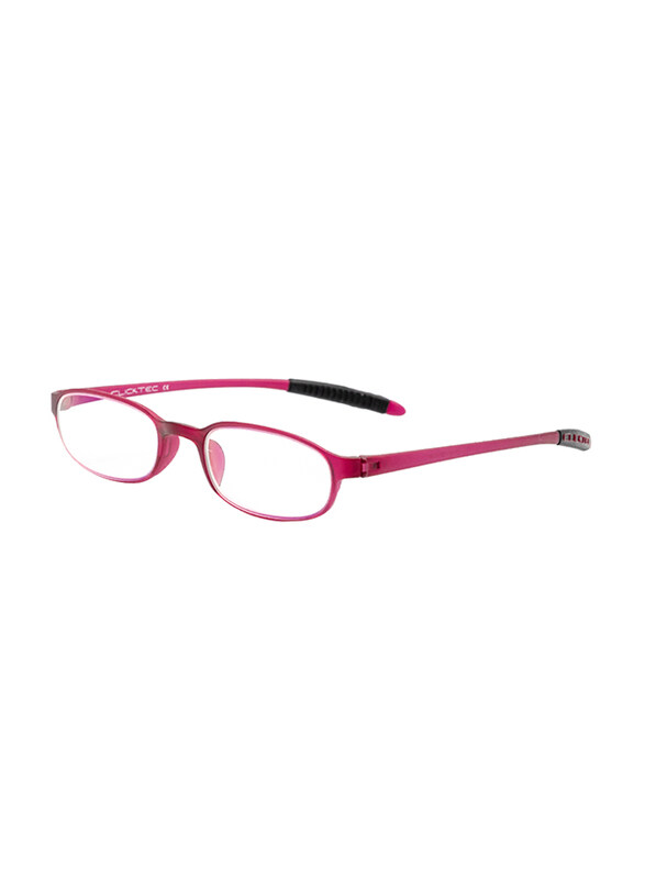

Clicktec Full-Rim Rectangular Burgundy Reading Glasses Unisex, Transparent Lens