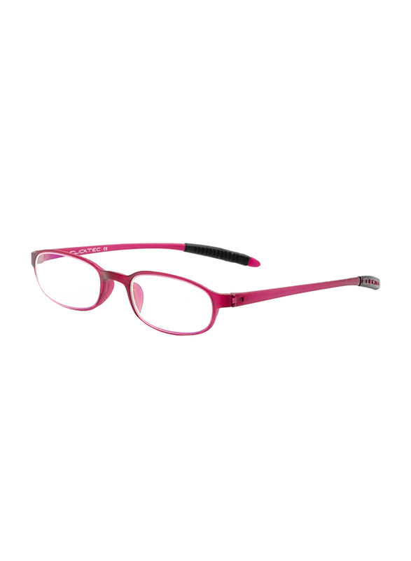 

Clicktec Full-Rim Rectangular Burgundy Reading Glasses Unisex, Transparent Lens