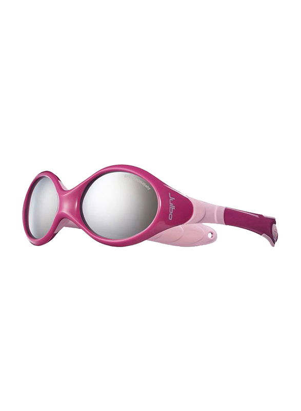 Julbo Looping 3 Full-Rim Round Pink Sunglasses for Kids, with Blue Light Filter, Grey Lens, 2-4 Years, JBF-LOOPING3J349119C, 45/15/120