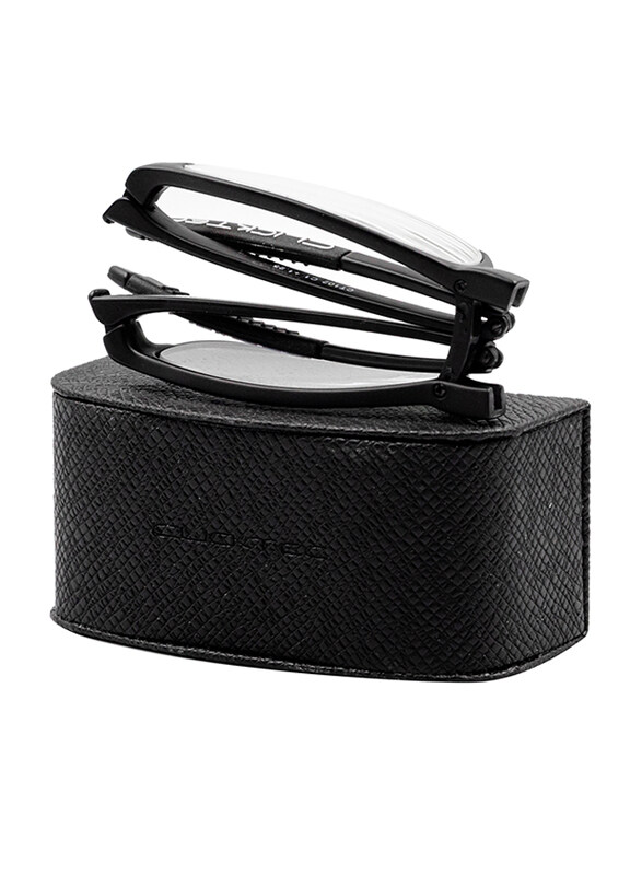 

Clicktec Full-Rim Rectangular Black Reading Folding Glasses Unisex, Transparent Lens