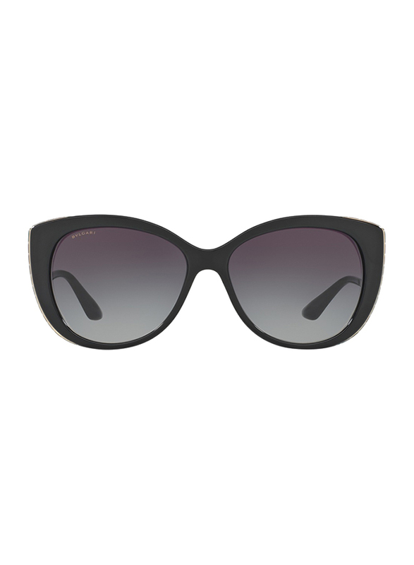 Bvlgari Full Rim Cat Eye Black Sunglasses for Women, Black/Gold Lens, BV8178-901/8G, 57/15/135