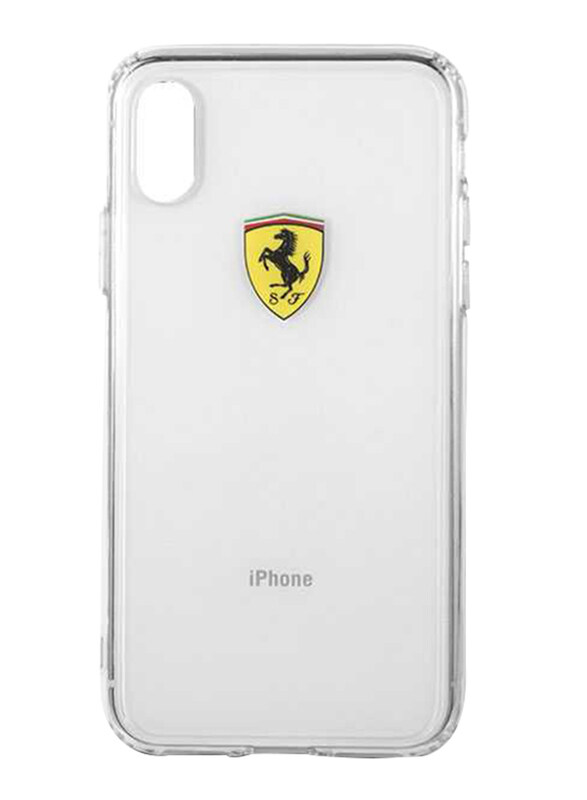 

Ferrari Apple iPhone XR Shockproof Polycarbonate Hard Back Case, Clear