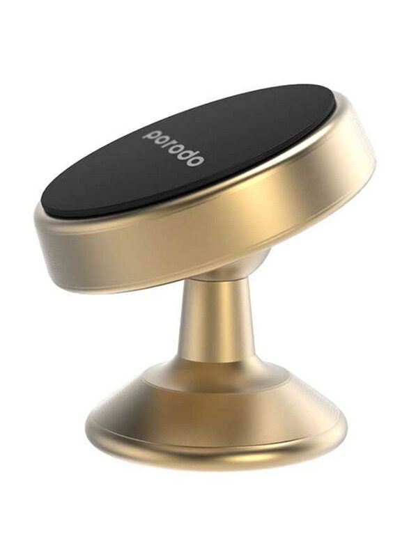 

Porodo Universal Magnetic Dashboard Car Mount Holder for Smartphones, Gold