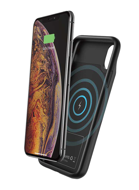 

Porodo Apple iPhone Xs Max 4500mAh Wireless Battery TPU Mobile Phone Case Cover, Black