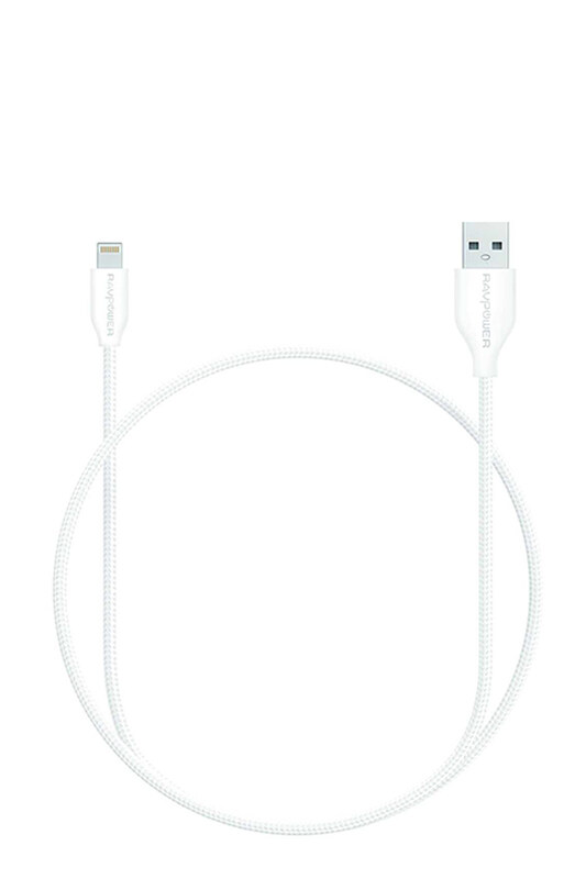 

Rav Power 3-Feet Kevlar Braided Lightning Cable, USB A Male to Lightning for Smartphones/Tablets, White